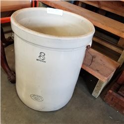 MEDALTA POTTERY NUMBER 8 CERAMIC CROCK, CRACKED