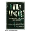 Image 1 : Various Authors -- "Who Knocks?", First Edition (