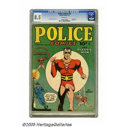 Police Comics #15 (Quality, 1943) CGC VF+ 8.5 Whi