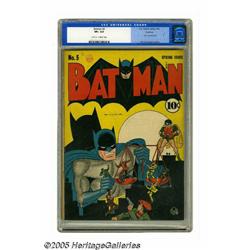 Batman #5 Rockford pedigree (DC, 1941) CGC VF+ 8.