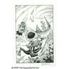 Image 1 : Frank Brunner - Shark Attack Illustration Origina