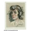 Image 1 : Kelly Freas - Young Girl Portrait Sketch Original