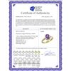 Image 2 : Natural 1.08 ctw Amethyst & Diamond Engagement Ring 14K Yellow Gold - REF-31M3H