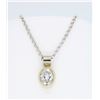 Image 1 : 14KT Two Tone Gold 0.77ct Diamond Pendant with Chain