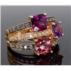 Image 6 : Levian 14KT Rose Gold Colored Stones and Diamond Ring