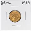 Image 1 : 1915 $2 1/2 Indian Head Quarter Eagle Gold Coin