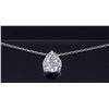 Image 1 : 14KT White Gold 0.25ctw Diamond Pendant with Chain