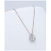Image 4 : 14KT White Gold 0.25ctw Diamond Pendant with Chain