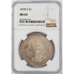 1878-S $1 Morgan Silver Dollar Coin NGC MS63