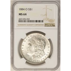 1884-O $1 Morgan Silver Dollar Coin NGC MS64