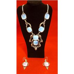 330ctw Opalite Necklace And Earring Set