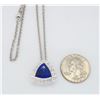 Image 5 : Platinum 5.70ct Tanzanite and Diamond Pendant with Chain