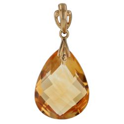 18KT Yellow Gold 9.00ct Citrine Pendant