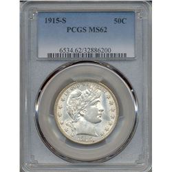 1915-S Baber Half Dollar Coin PCGS MS62