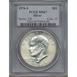 1976-S $1 Eisenhower Silver Dollar PCGS MS67