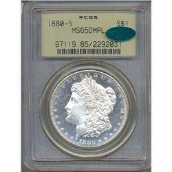 1880-S $1 Morgan Silver Dollar Coin PCGS MS65DMPL CAC