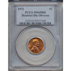 1972 Double Die Lincoln Cent PCGS MS65RD