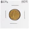 Image 1 : 1909 $2 1/2 Indian Head Quarter Eagle Gold Coin
