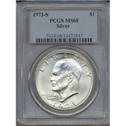 1973-S $1 Eisenhower Silver Dollar PCGS MS68