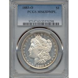 1883-O $1 Morgan Silver Dollar Coin PCGS MS63DMPL