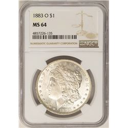 1883-O $1 Morgan Silver Dollar Coin NGC MS64