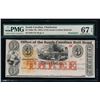 1800's $3 South Carolina Obsolete Note PMG 67EPQ