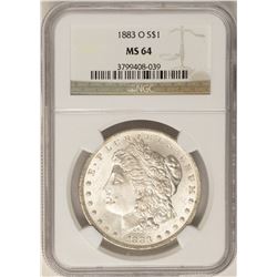 1883-O $1 Morgan Silver Dollar Coin NGC MS64