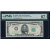 Image 1 : 1950E $5 San Francisco Federal Reserve Note PGM 67EPQ