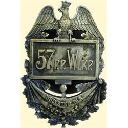 POLAND, MEDAL, 57TH WIELKOPOLSKI INFANTRY REGIMENT - I.TYPE