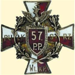 POLAND, MEDAL, 57TH WIELKOPOLSKI INFANTRY REGIMENT KING CAROL II. OF ROMANIA - II.TYPE