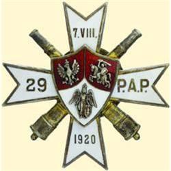POLAND, MEDAL, 29TH FIELD ARTILLERY REGIMENT