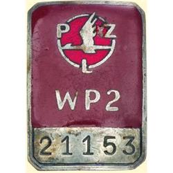POLAND, MEDAL, AIR FORCE AIRCRAFT FACTORY - IDENTITY DISC