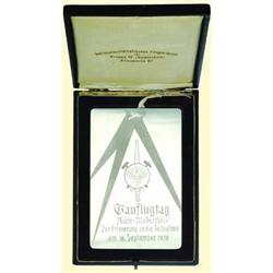 MEDALS GERMANY       Commemoration Plate "Gauflug