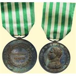 Medals Portugal SILVER MILITARY MEDAL KING LUIS, 