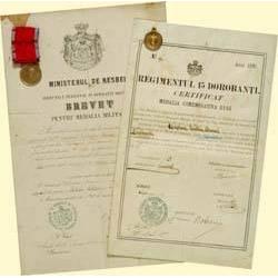 Medals Romania GROUP OF AWARDS AND DOCUMENTS OF C