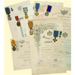 Medals RomaniaGROUP OF AWARDS AND DOCUMENTS OF LI