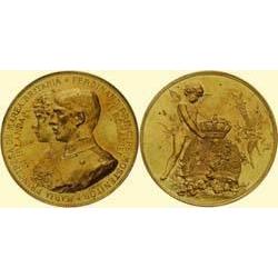 Medals Romania ROYAL MARRIAGE OF FERDINAND AND MA