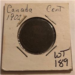 1902 Canada Large 1 Cent Nice Early Coin