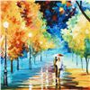 Image 2 : Leonid Afremov "Night Alley" Limited Edition Giclee on Canvas, Numbered and Signed; Certificate of A