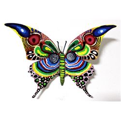 Patricia Govezensky- Original Painting on Cutout Steel  Butterfly CLXV 