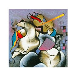 David Schluss, "Violin At Dusk" Limited Edition Serigraph, Numbered and Hand Signed with Letter of A