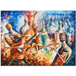 Leonid Afremov "Bottle Jazz II" Limited Edition Giclee on Canvas, Numbered and Signed; Certificate o