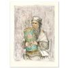 Image 1 : "Israeli Rabbi" Limited Edition Lithograph by Edna Hibel, Numbered and Hand Signed with Certificate 