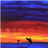 Image 2 : Wyland, "Two Whales" Framed Original Watercolor Painting, Hand Signed with Certificate of Authentici