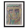 Image 1 : Gaylord Soli, "One Eyed Jack" Framed Original Mixed Media Acrylic Painting, Hand Signed with Certifi