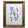 Image 1 : Patricia Govezensky- Original Collage Painting "Music Notes I"