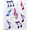 Image 2 : Patricia Govezensky- Original Collage Painting "Music Notes I"