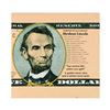 Image 1 : Steve Kaufman (1960-2010), "Portrait of an Achiever Abe Lincoln" Limited Edition Silkscreen on Canva