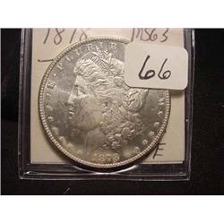 1878  Morgan Silver Dollar  MS 63++  Proof Like  