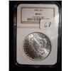 Image 1 : 1886 Morgan Silver Dollar  NGC  MS 63